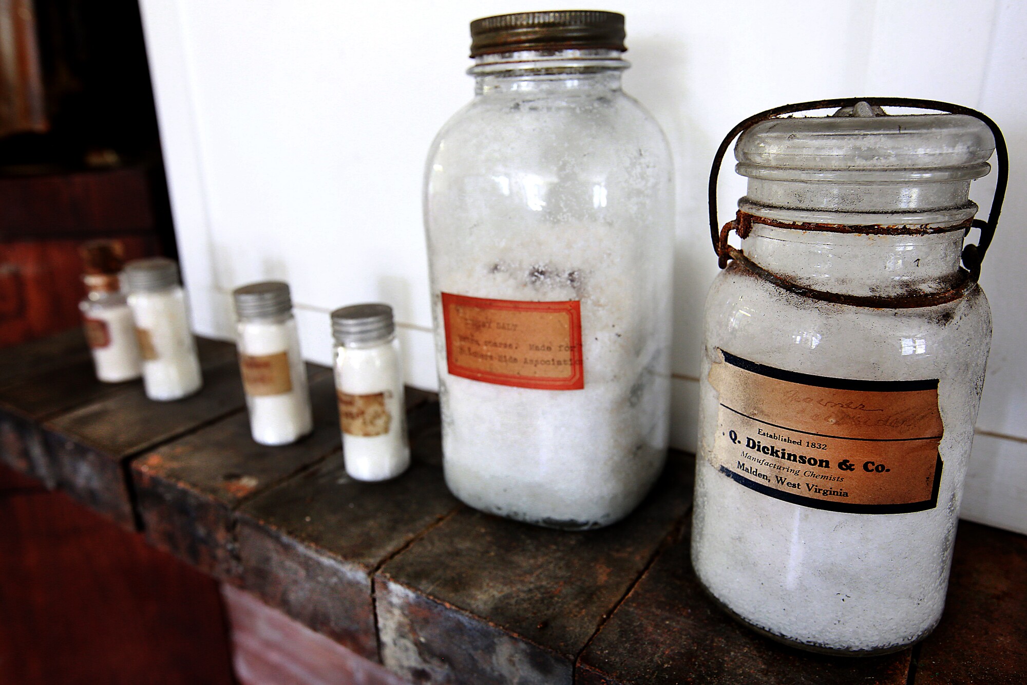 Salt samples from the 1930s at the J.Q. Dickinson Salt-Works in West Virginia.