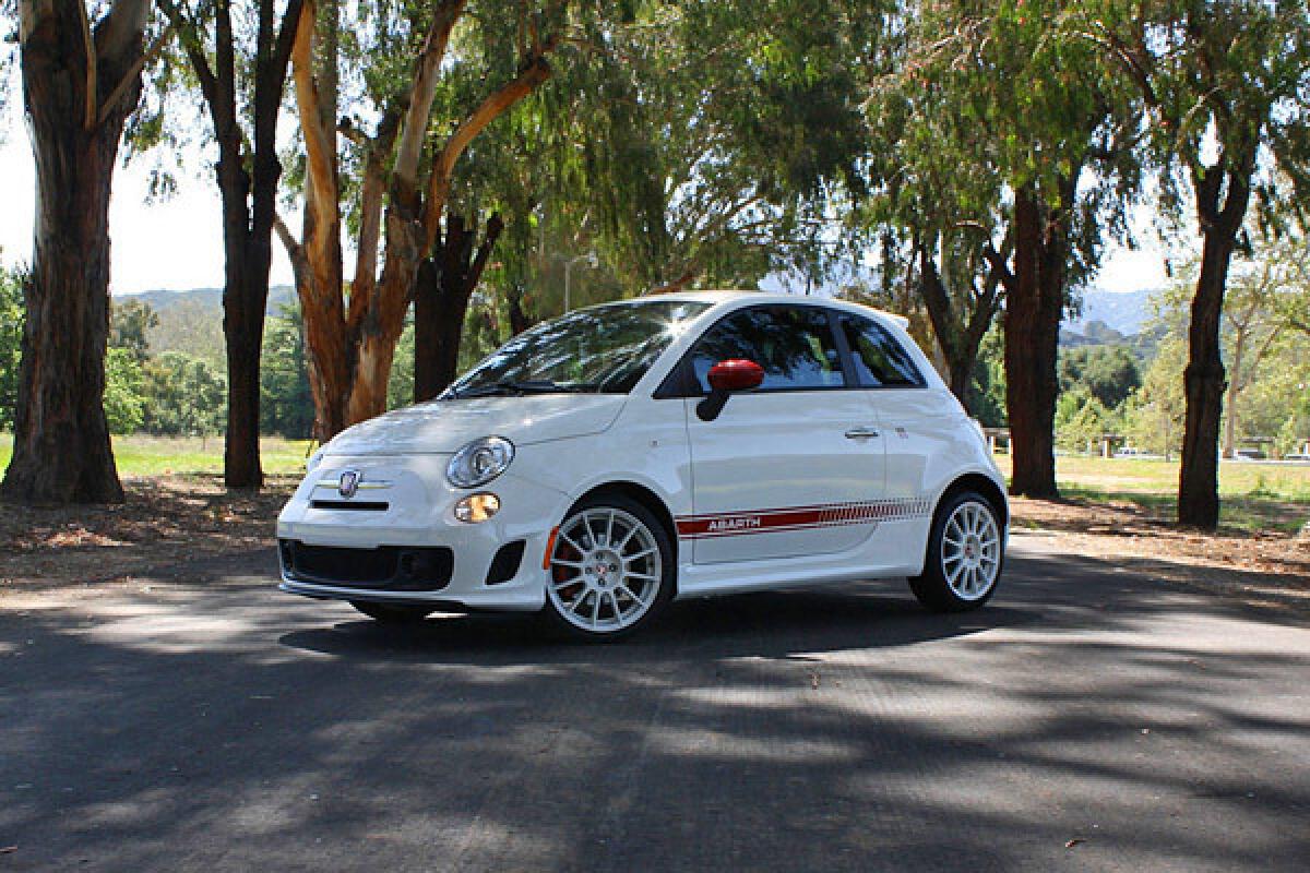 The 160-horsepower Fiat 500 Abarth starts at $22,700; the model seen here is $26,050.