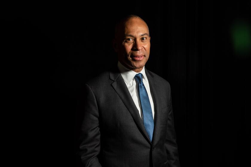 LONG BEACH, CALIF. - NOVEMBER 16: Presidential candidate and former Massachusetts governor Deval Patrick poses for a portrait during the 2019 California Democratic Party Fall Endorsing Convention at the Long Beach Convention Center on Saturday, Nov. 16, 2019 in Long Beach, Calif. (Kent Nishimura / Los Angeles Times)