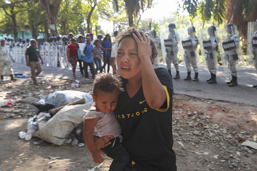 Migrants near Tapachula, Mexico