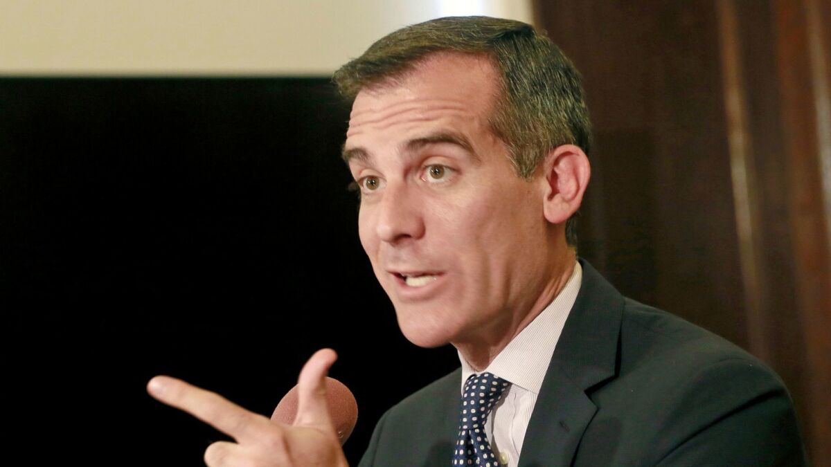Los Angeles Mayor Eric Garcetti, shown in 2015, chose his own former counsel and long-time aide to be city administrative officer.