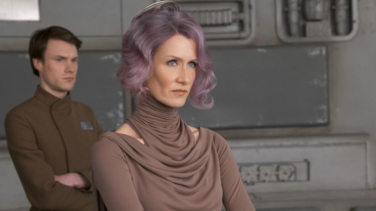 Laura Dern as 'Vice Admiral Holdo in "Starwars: The Last Jedi." Credit: David James / Lucasfilm Ltd.