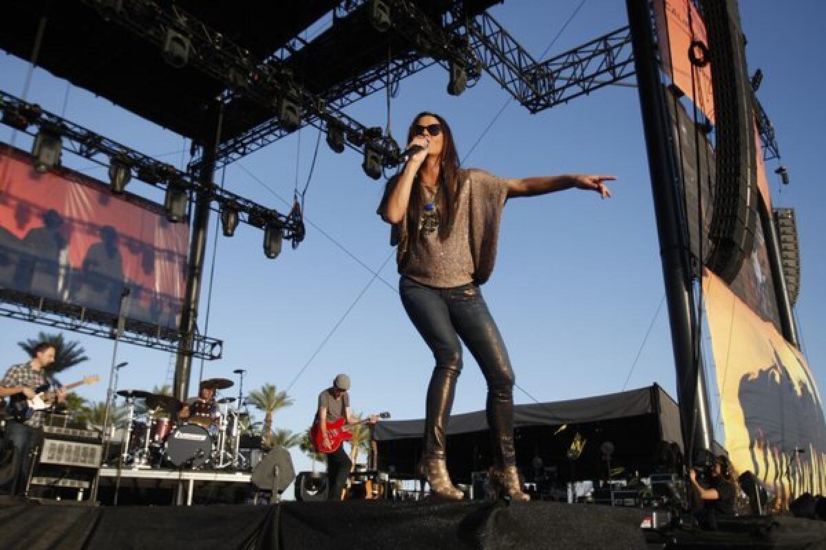 Sara Evans performs at the Stagecoach Country Music Festival in Indio in April 2012.
