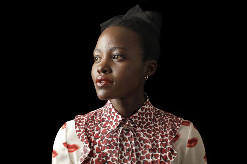 LOS ANGELES, CALIFORNIA--OCT. 28, 2019--Actress Lupita Nyong stars in the movie Us, which has earned her awards. Photographed in Los Angeles on Oct. 28, 2019. (Carolyn Cole/Los Angeles Times)