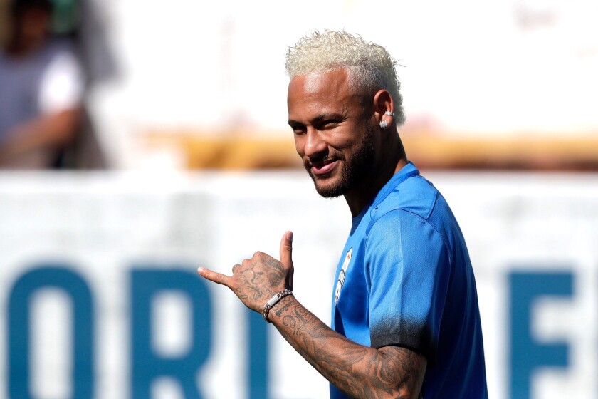 Neymar, en una sesi´´ón del Paris SG.