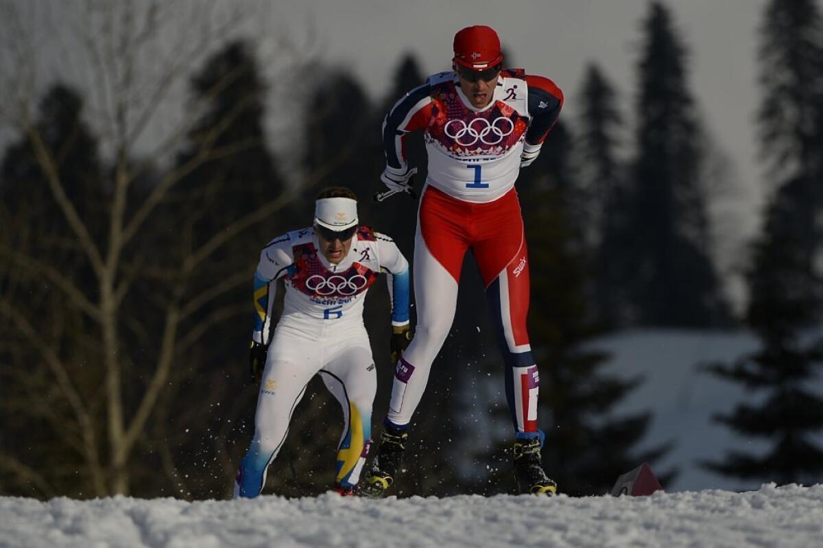 Norway's Ola Vigen Hattestad leads the way to a gold medal.