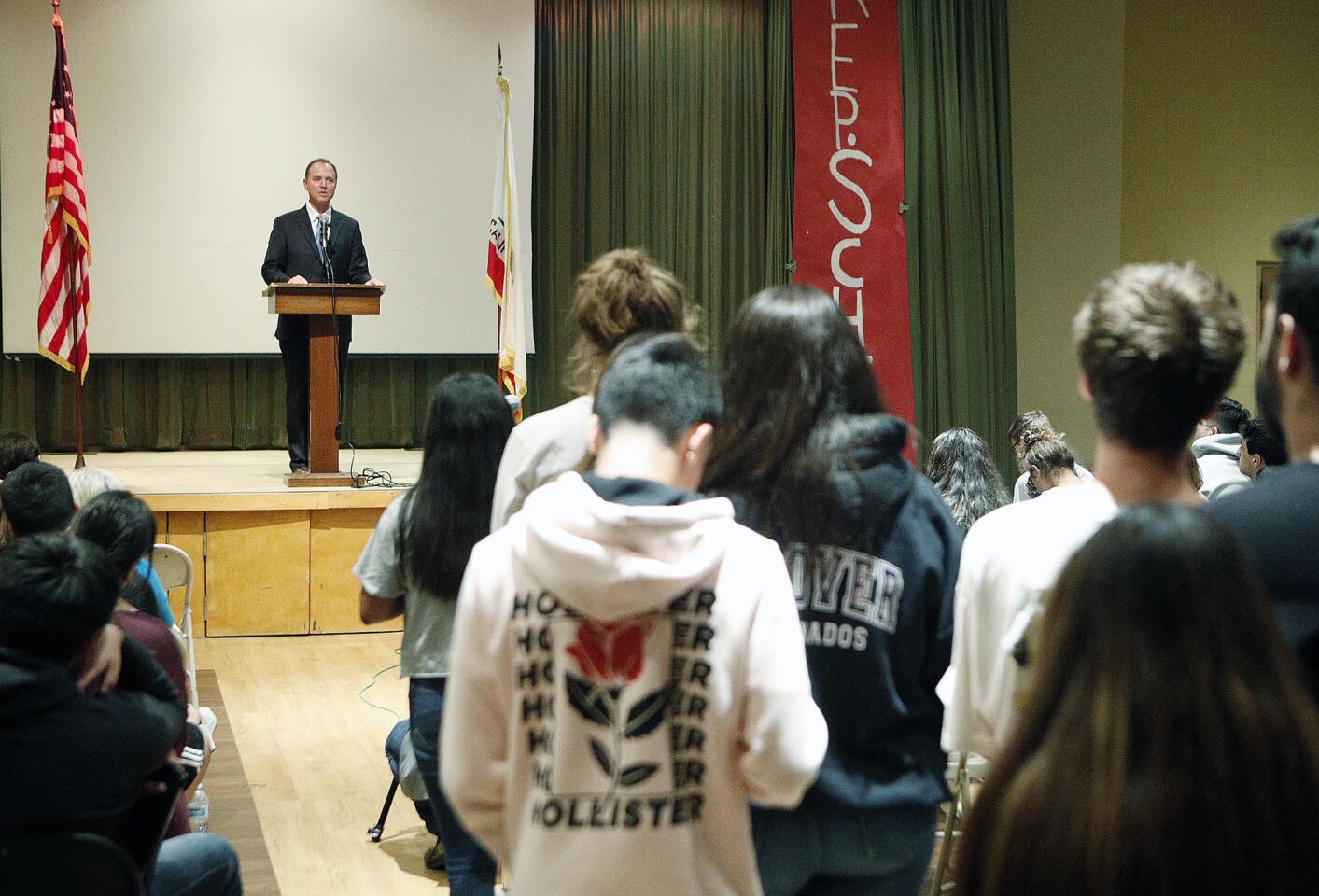 Photo Gallery: U.S. Congressman Adam Schiff answers several questions from Daily High School students