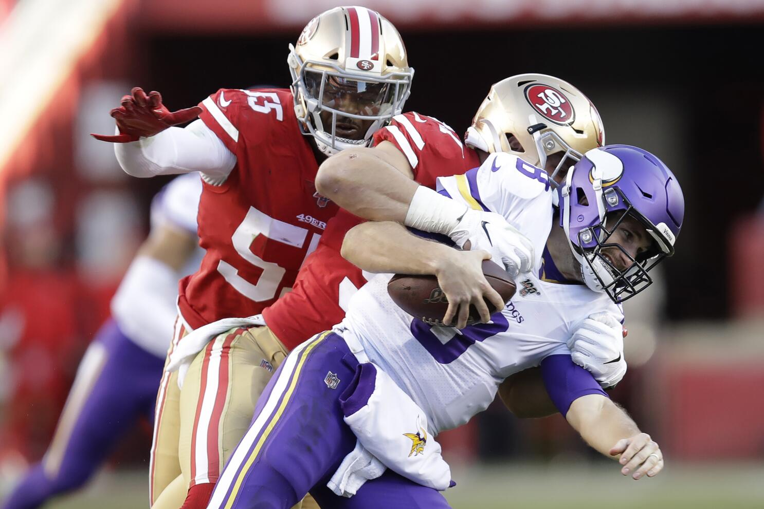 San Francisco 49ers sack Minnesota Vikings, advance to NFC