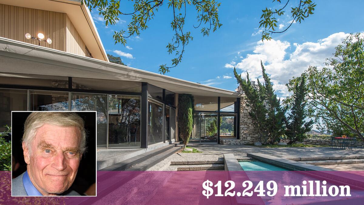 The Midcentury Modern home built for actor Charlton Heston is for sale in the Beverly Hills Post Office area.