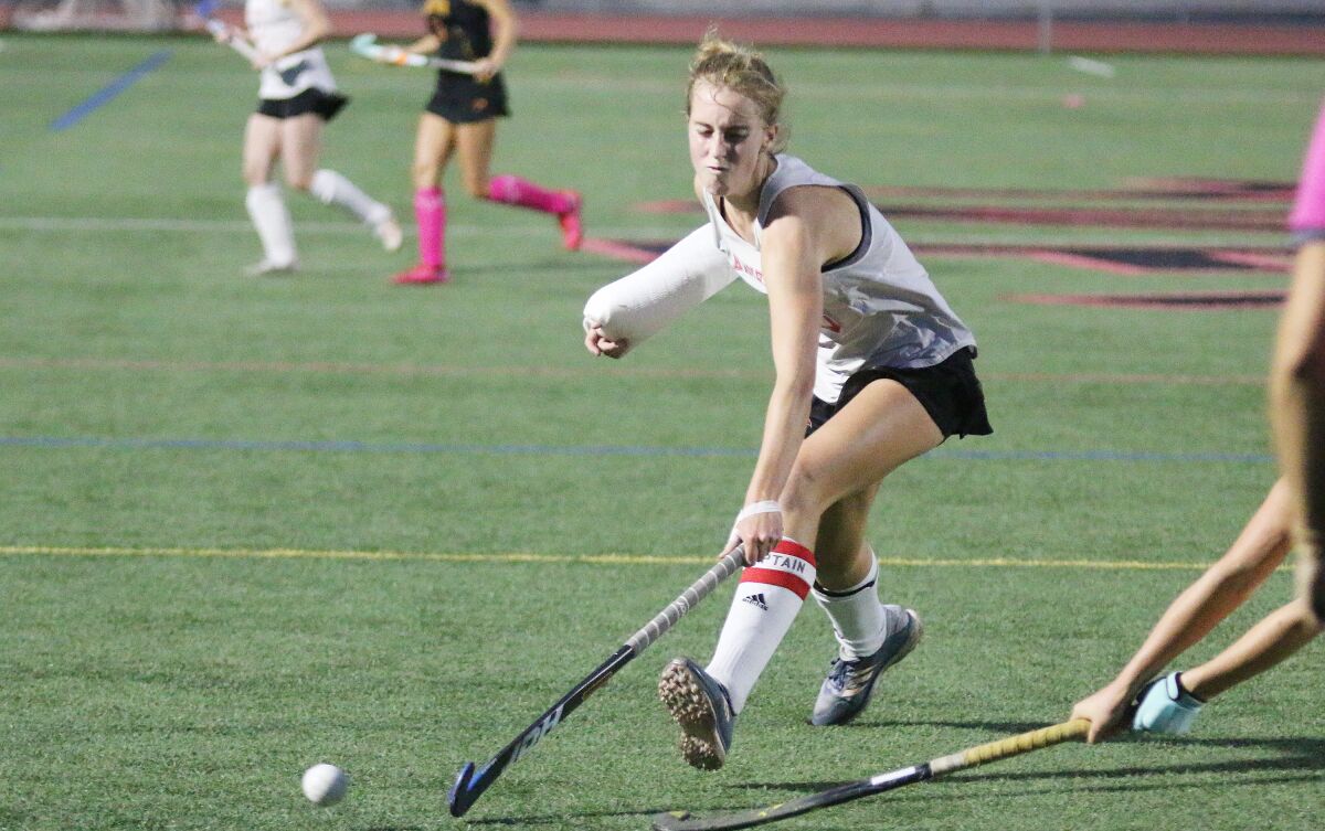 Raven senior Jessica Connell scored game's first goal.