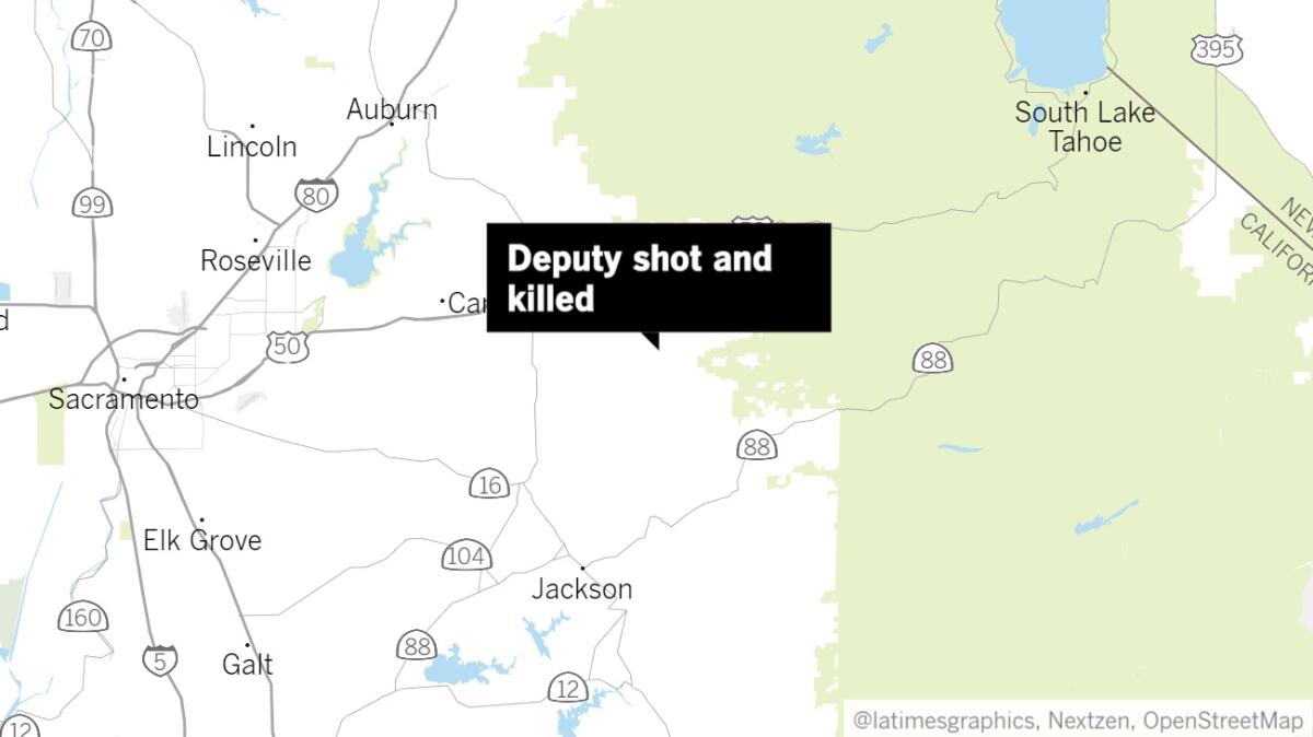 An El Dorado County sheriff's deputy was shot and killed while responding to a call early Wednesday.