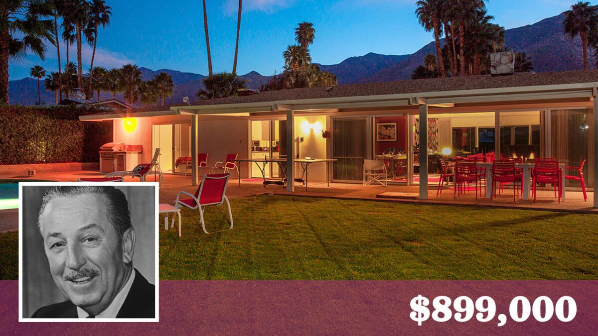 A Palm Springs home built for Walt Disney is for sale at $899,000.