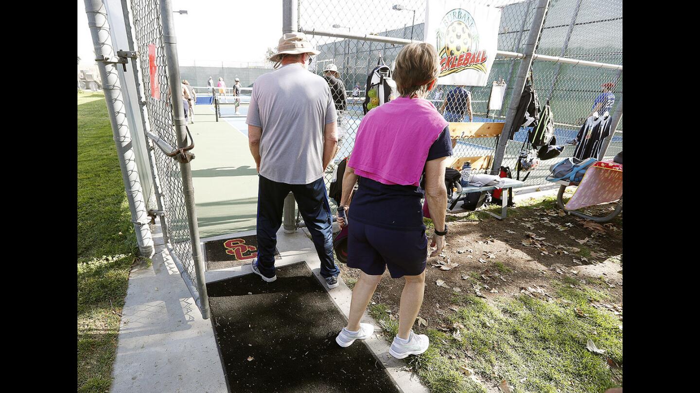 Photo Gallery: First day for new pickleball courts in Burbank