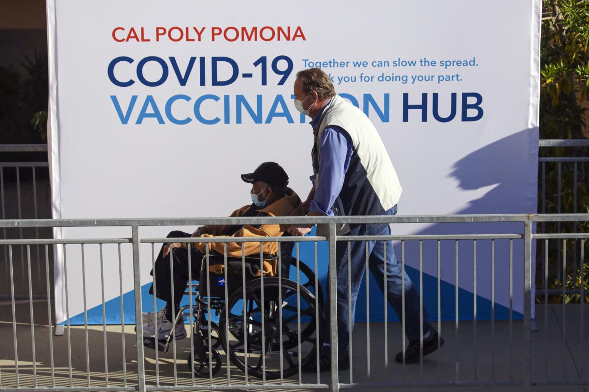 A healthcare consortium opened a mass COVID-19 vaccination site at Cal Poly in Pomona