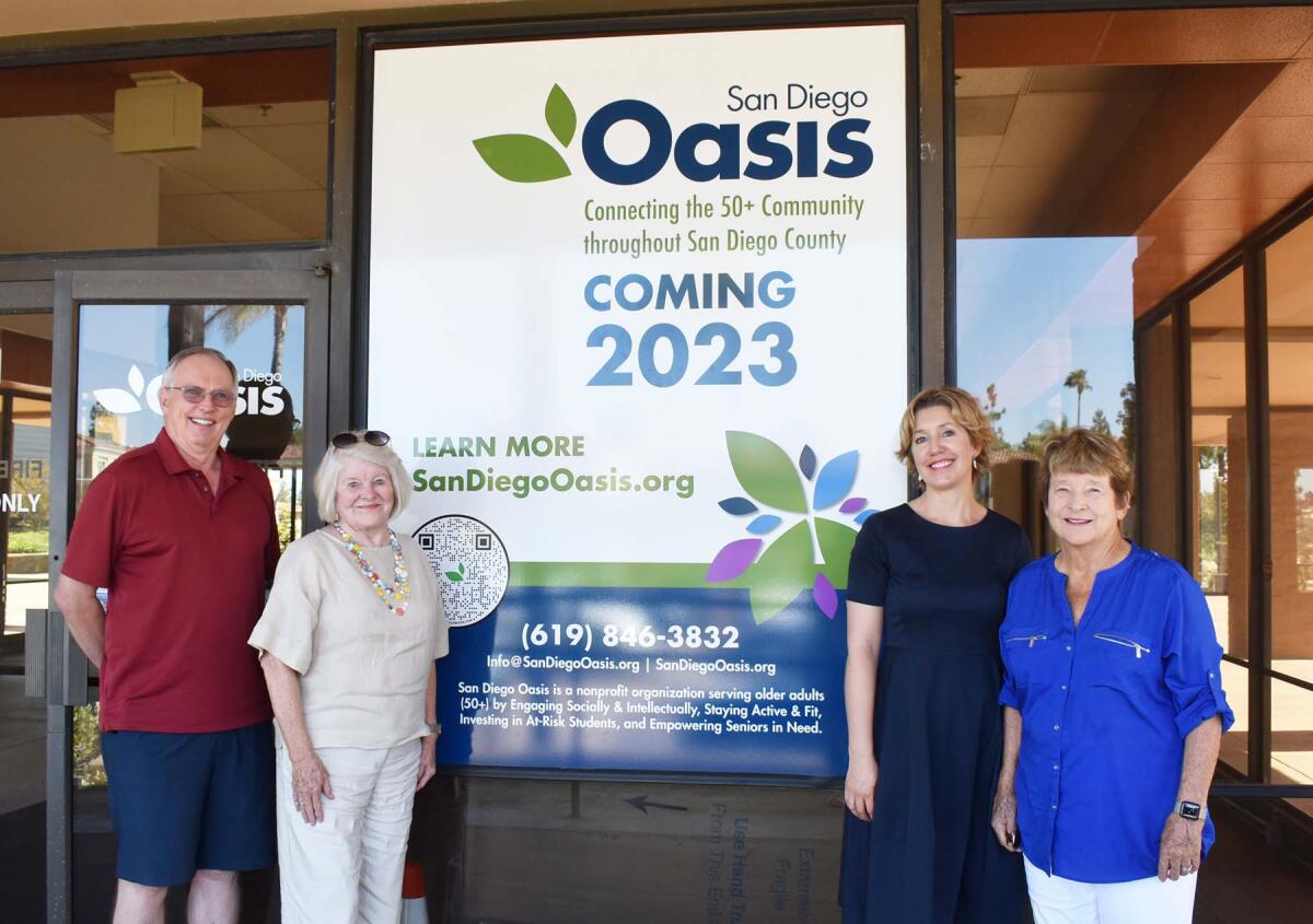 Alan Turner, Eileen Haag, Simona Valanciute and Barbara Warden at the future North County Inland Oasis Center in R.B.
