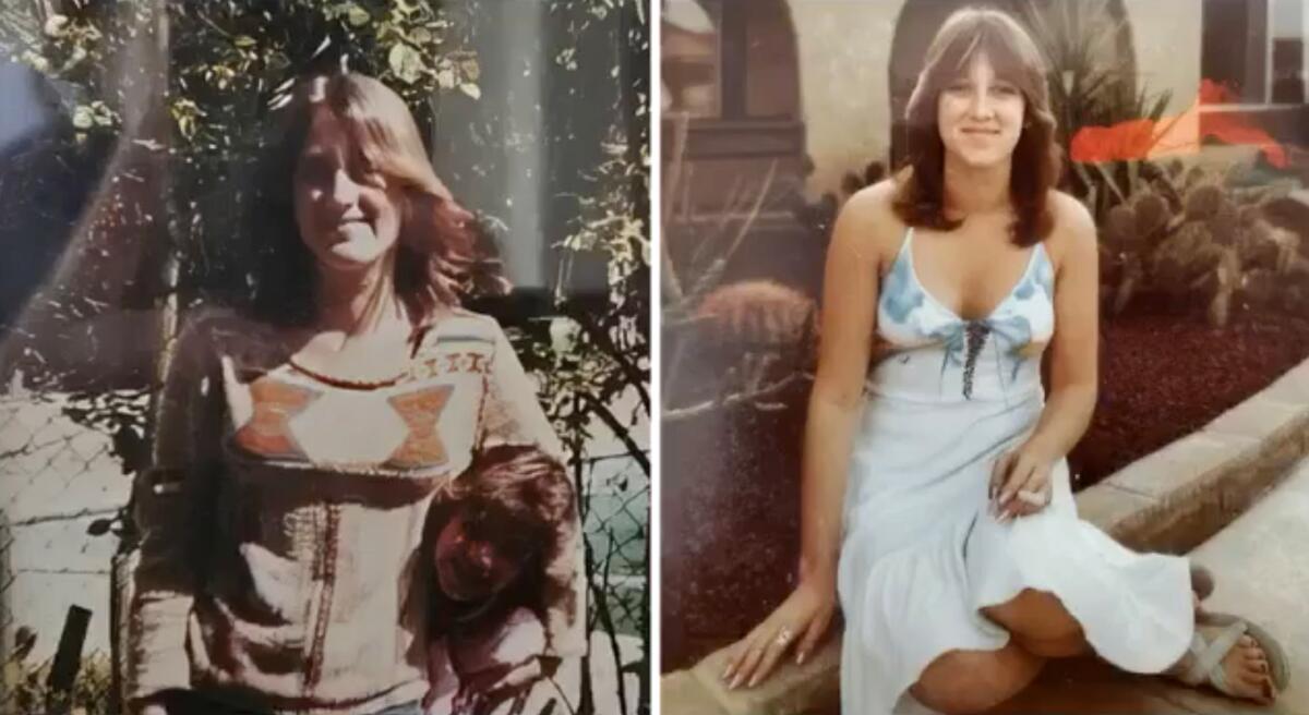 Photos released by the Los Angeles County Sheriff’s Dept. of Cathy Small, who was murdered in 1986. 