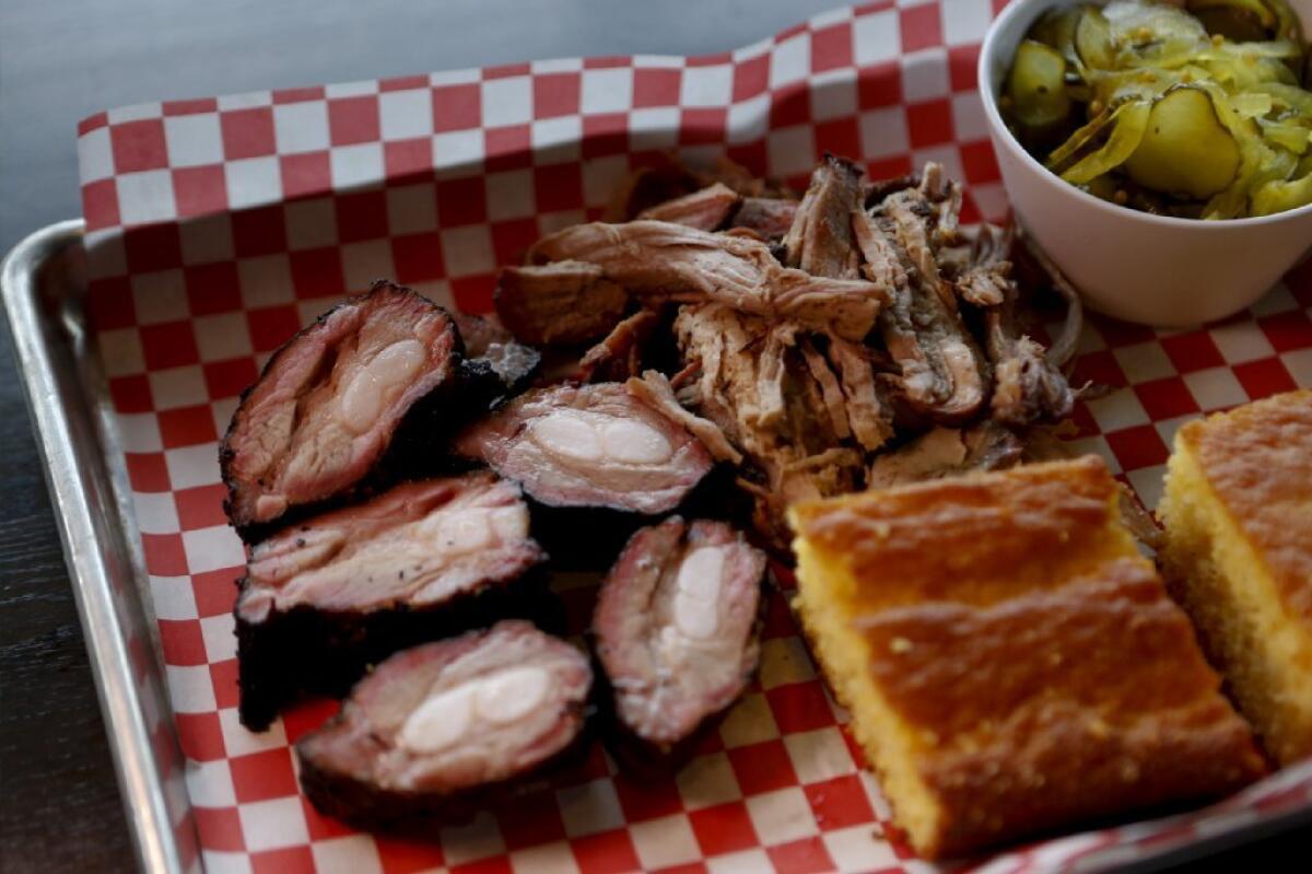 Kevin Bludso is offering free smoked pork at Bludso's Bar & Que.