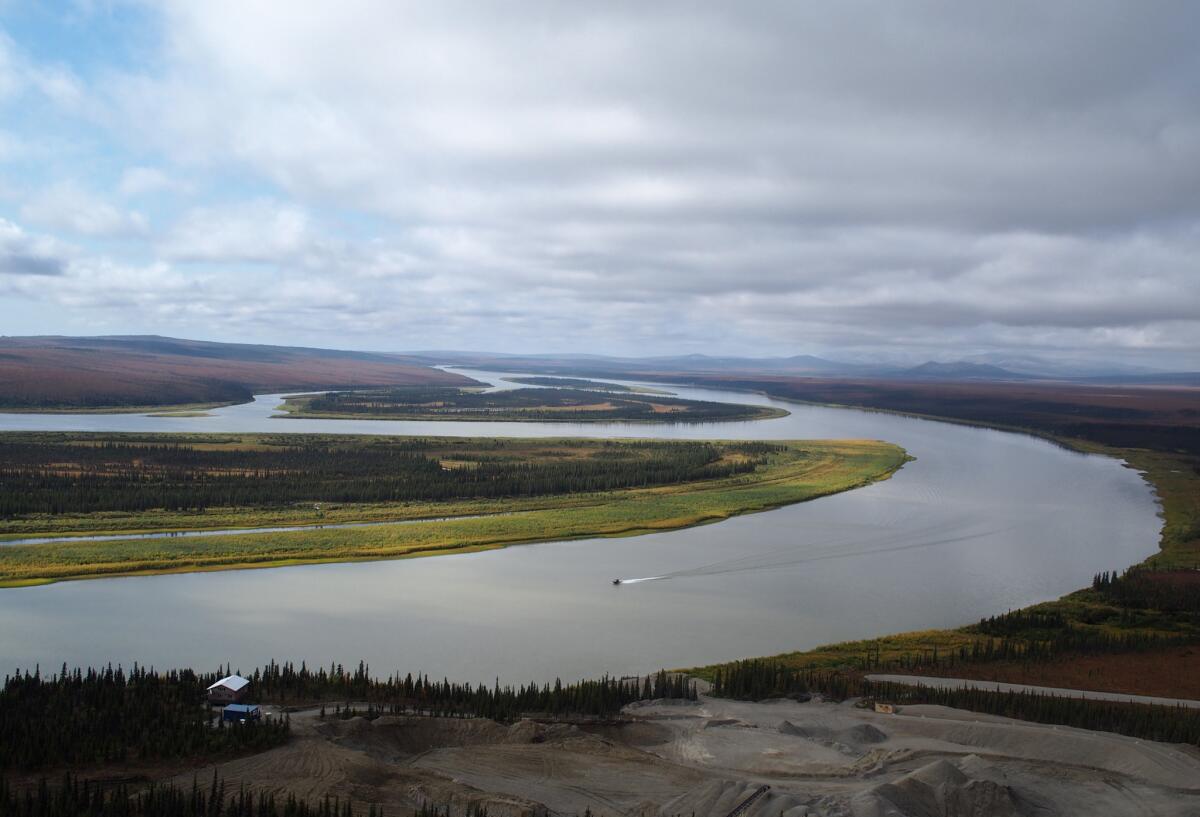 A view from Hugo Mountain looking out across the Noatak River.