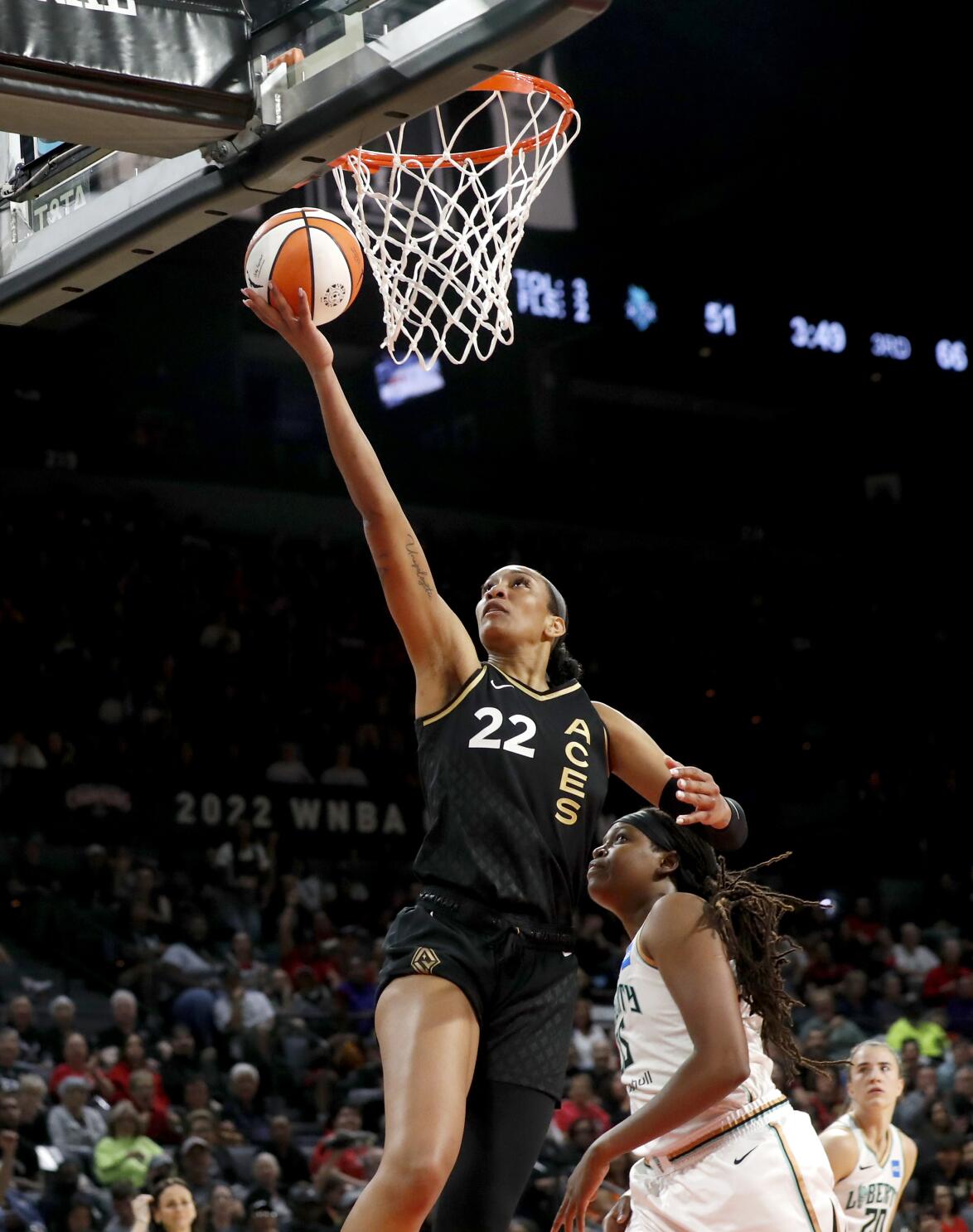 Why A'ja Wilson wears one leg sleeve in the WNBA for Las Vegas Aces -  Basketball - Sports - Daily Express US