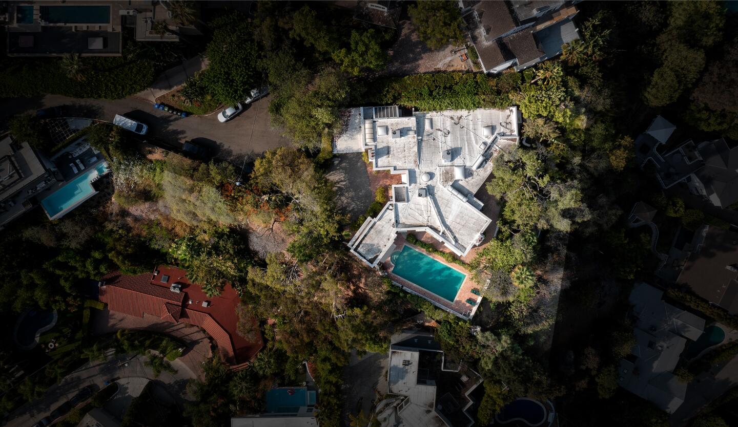 Aerial view of the estate.