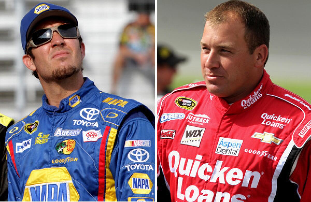 Martin Truex Jr., left, is out and Ryan Newman is in NASCAR's Chase for the Cup after penalties were handed down.