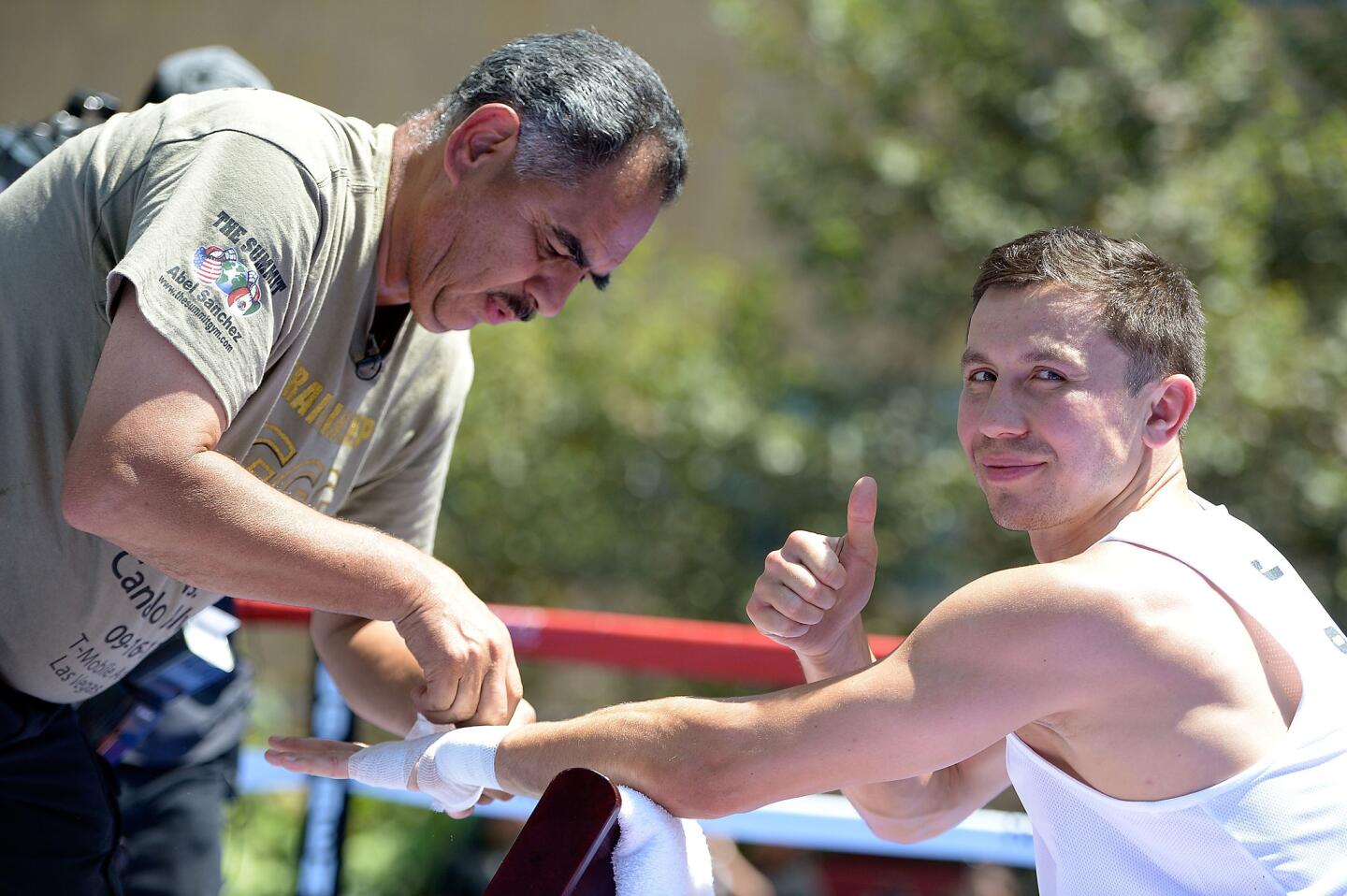 Chivas Fight Club in the ring with Gennady "GGG" Golovkin