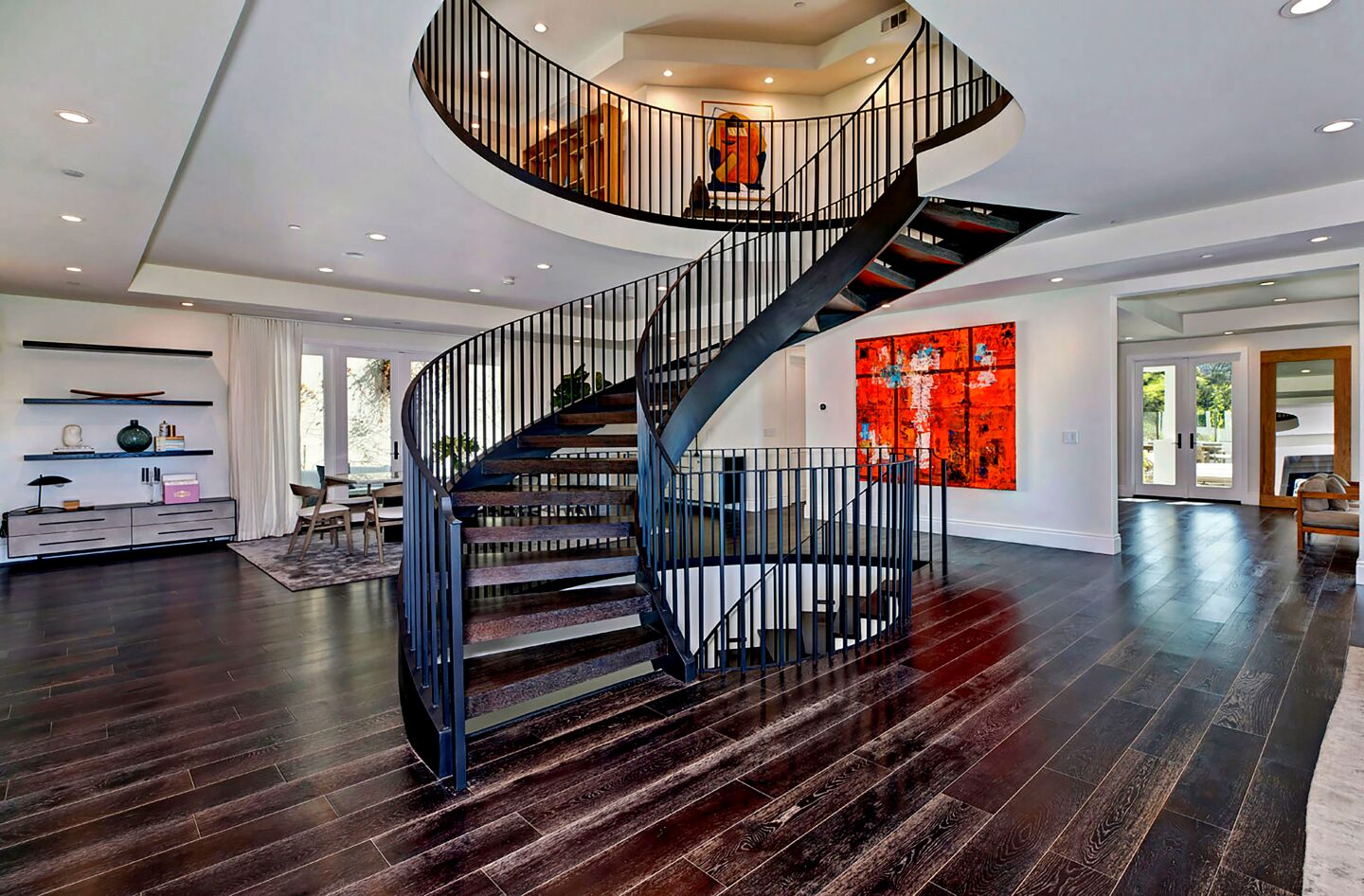 Wade and Union's three-story villa is navigated by a sculptural staircase that runs through the heart of the home.