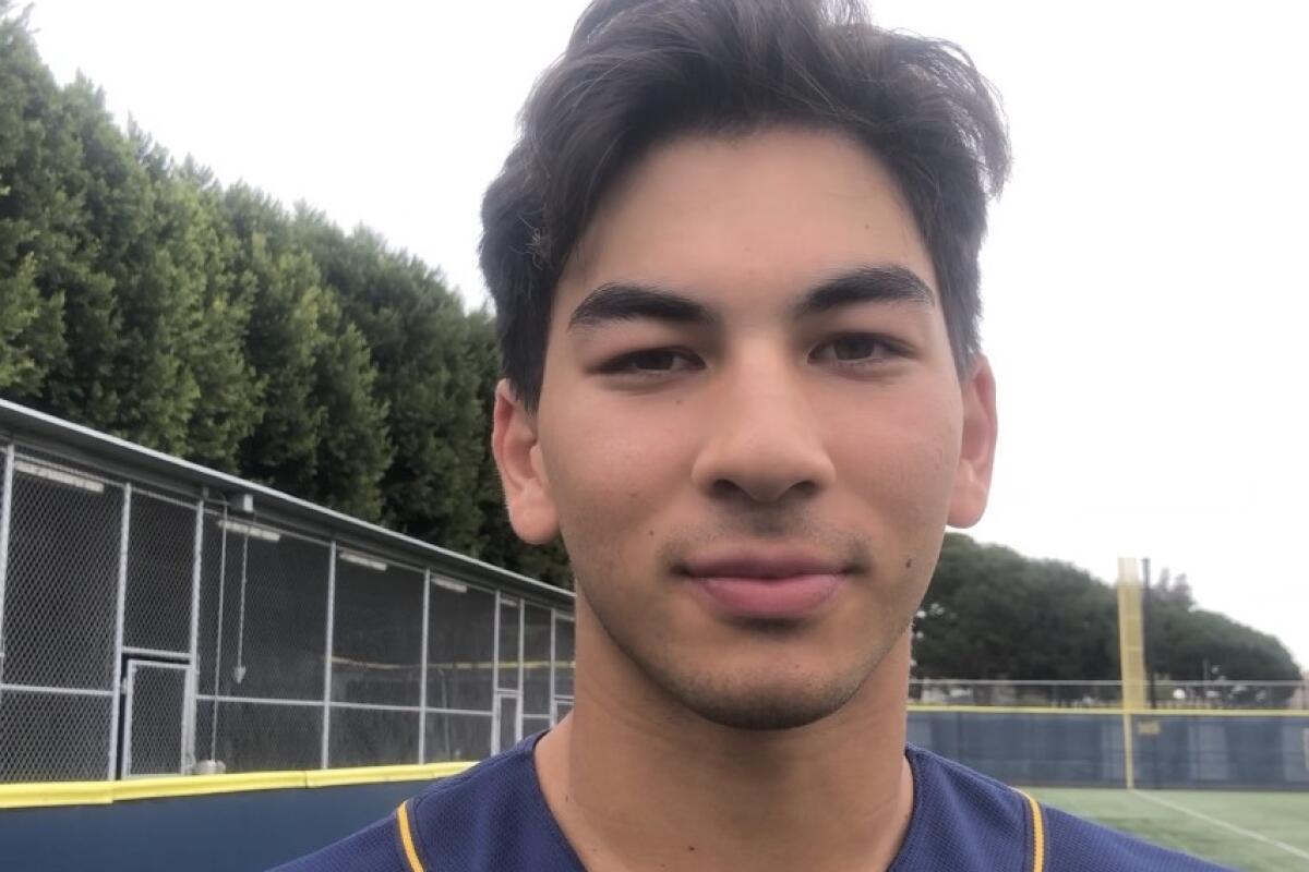 Lucas Gordon of Sherman Oaks Notre Dame struck out 11, walked none and threw a two-hit shutout on Monday in a 13-0 win over Chaminade. He had a perfect game for 6 1/3 innings.