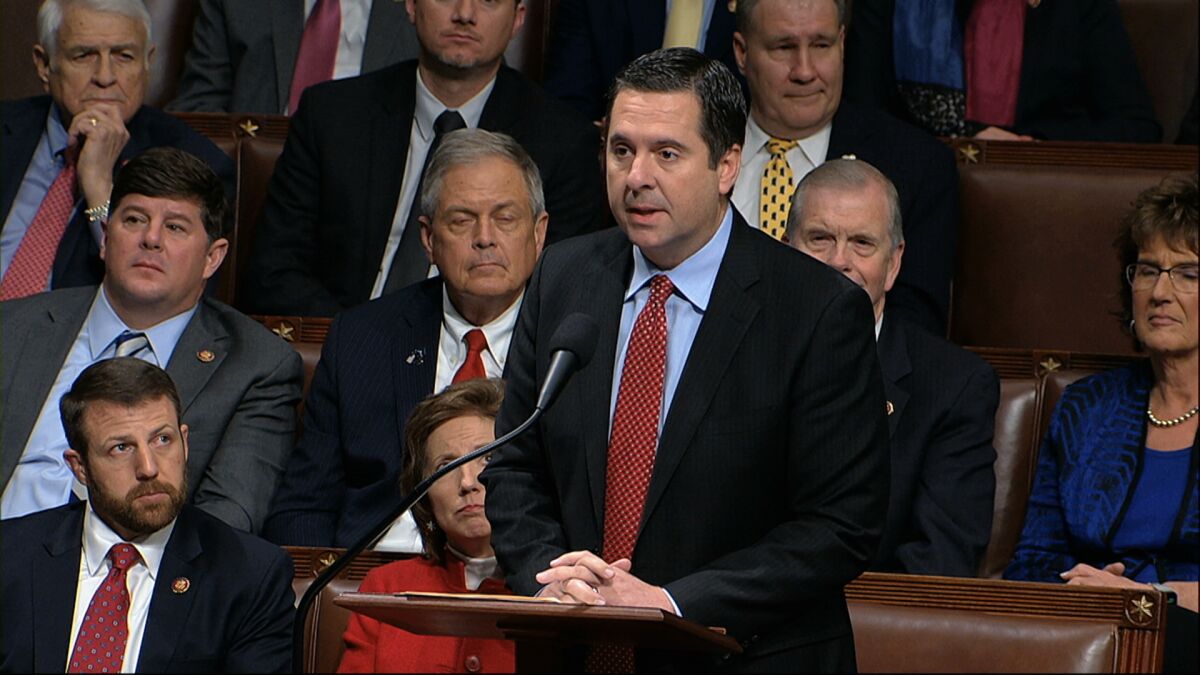 Rep. Devin Nunes, seen in 2019, was awarded the Presidential Medal of Freedom by Donald Trump.