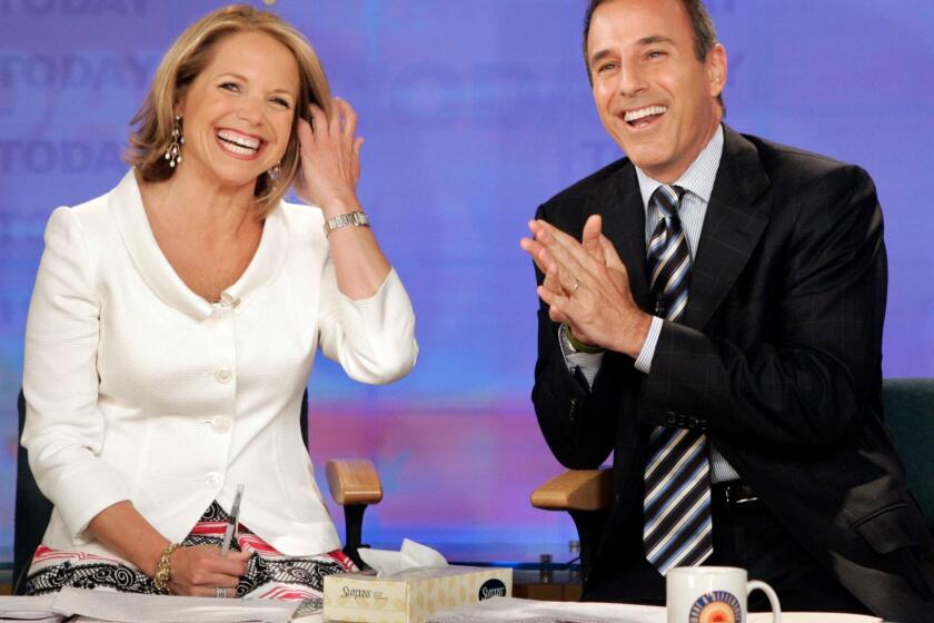 FILE - In this May 31, 2006 file photo, Katie Couric and Matt Lauer, co-hosts of the NBC Today" program, open her farewell broadcast in New York. Couric told People in a story published Saturday, Jan. 13, 2018: âI had no idea this was going on during my tenure or after I left.â She left NBC in 2006 to anchor the âCBS Evening Newsâ and has been criticized for not speaking out in the more than a month since Lauer was fired. The showâs network, NBC, said an investigation of a Lauer colleagueâs detailed complaint showed âinappropriate sexual behavior.â Since, other women have reportedly accused him of harassment and assault.(AP Photo/Richard Drew, File)