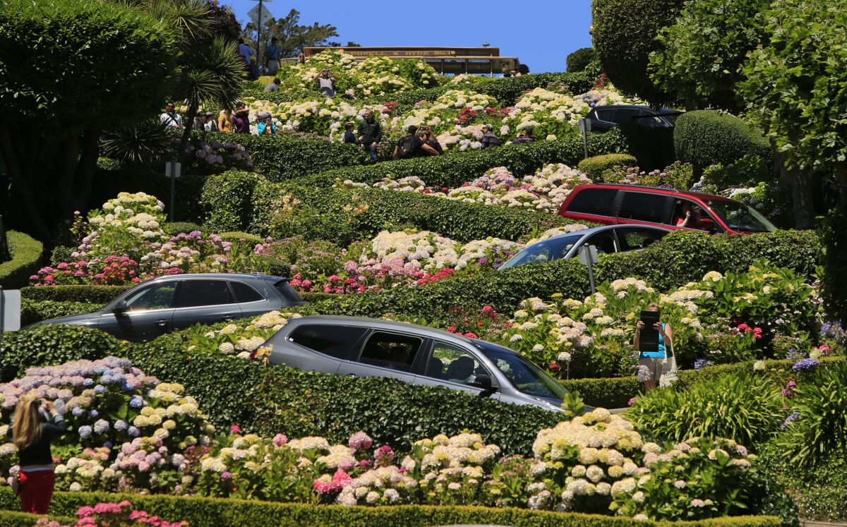 Concentrated tourist areas in San Francisco, such as the city's curvy Lombard Street, have seen a rise in car break-ins, which have nearly tripled from 2011 to 2017.