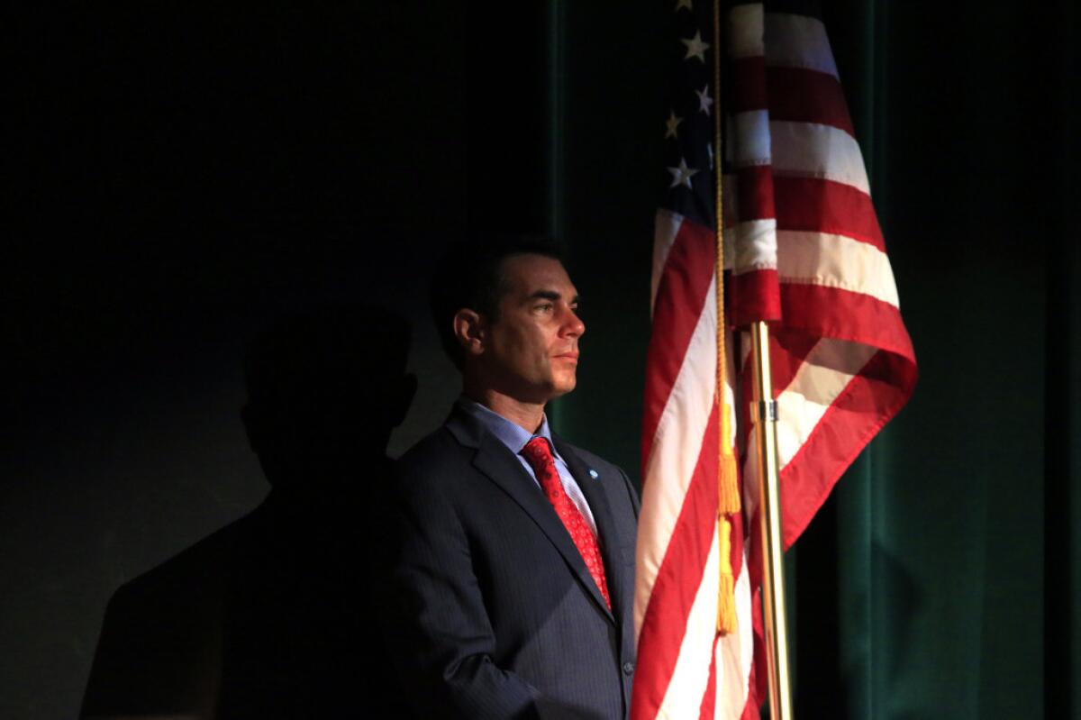 Alan Long, seen here during a town hall meeting in July, received 5,339 votes to win a seat on the Murrieta City Council.