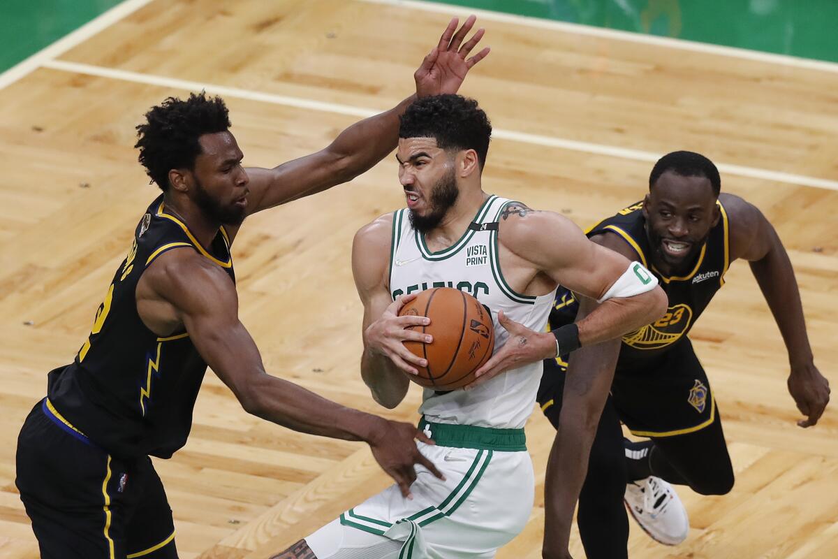 Celtics' Jayson Tatum embraces challenge against Warriors - Los Angeles Times