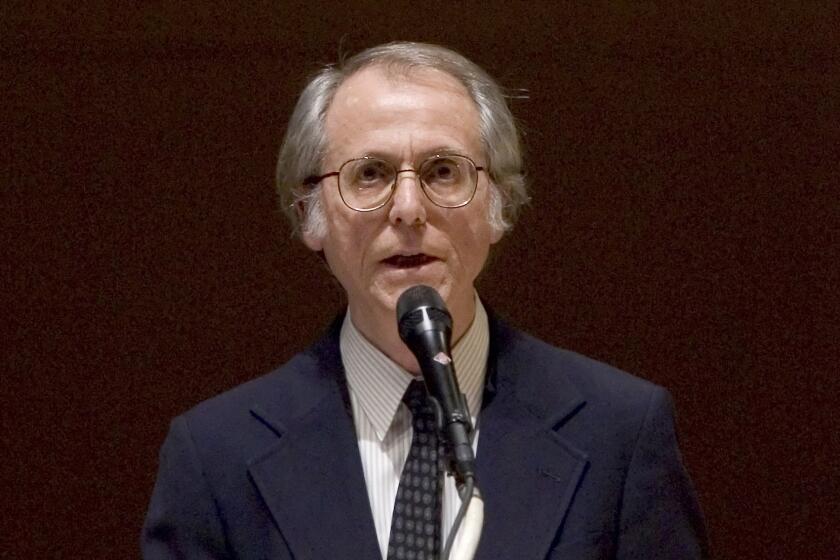 FILE - In this April 9, 2008 file photo, author Don DeLillo speaks at "The Time of His Life: A Celebration of the Life of Norman Mailer" tribute at Carnegie Hall in New York. DeLillo is receiving an honorary National Book Award for lifetime achievement. The author of "White Noise," "Underworld" and other celebrated novels will receive his medal on Nov. 18, 2015, at the annual awards ceremony, the National Book Foundation told The Associated Press on Wednesday, Sept. 2, 2015. (AP Photo/Stephen Chernin, File)