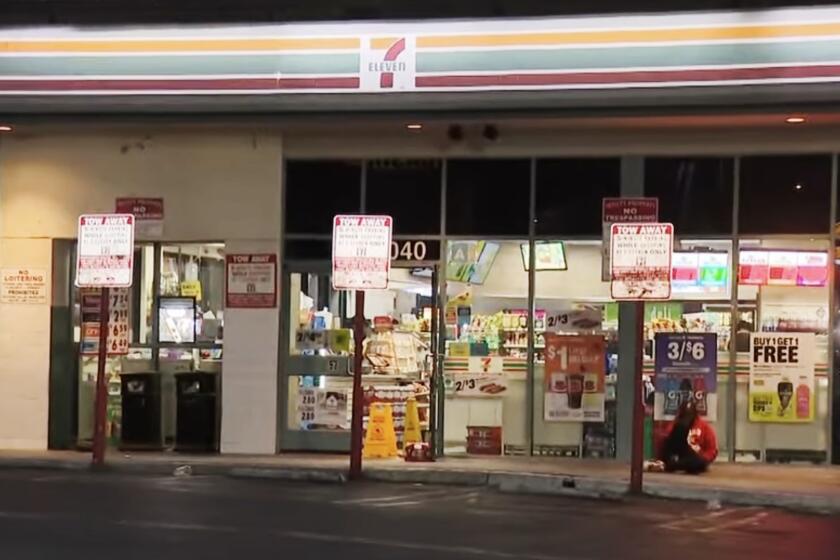 A group of 20-25 individuals on bikes performed a smash-and-grab robbery on a Hollywood 7-Eleven store on Friday night, and then the same thing happened at another nearby store, according to authorities. The first hit was reported at 8:02 p.m. at a 7-Eleven store on 7040 West Sunset Boulevard, according to the Los Angeles Police Department.