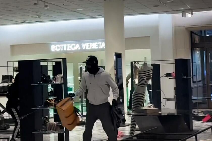 CANOGA PARK - On Saturday, August 12, items worth up to $100,000 were stolen in a 'flash rob,' known as flash mob robbery, at Nordstrom store, Westfield Topanga Shopping Center in Canoga Park, CA. According to Los Angeles Police Department, dozens of face-covered suspects flooded the store at about 4 p.m., grabbed items from shelves and displays, and fled.