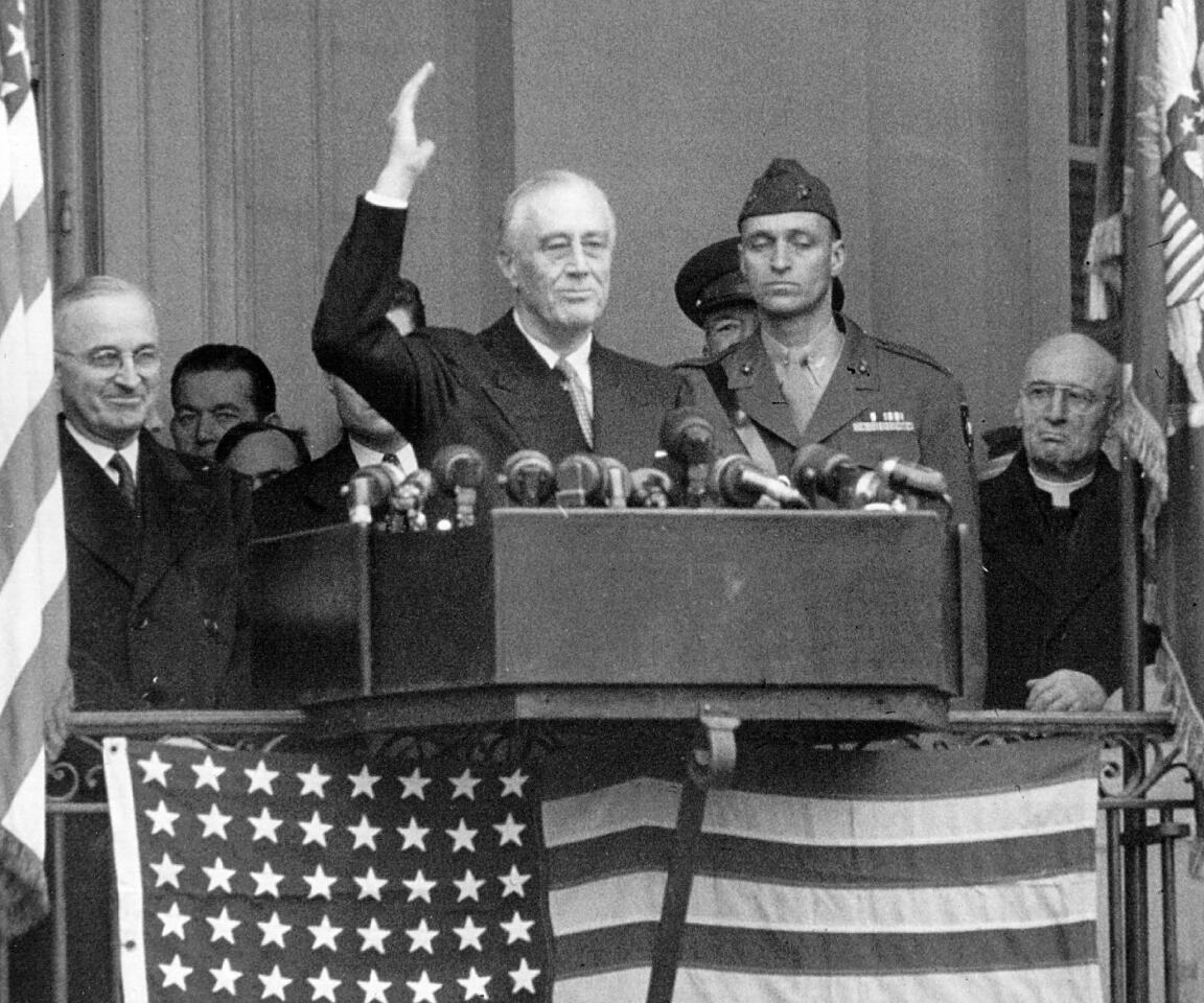 32nd president, elected to four straight terms, died in office, former New York governor, Democratic Party. Biggest controversies: Japanese internment, lack of response to Holocaust Roosevelt signed Executive Order 9066, which sent 120,000 Japanese-Americans and Japanese expatriates to internment camps shortly after Japan's attack on Pearl Harbor. An eventual commission during the Carter administration found little evidence of Japanese-American disloyalty and determined the internment was due to racism. The Holocaust also occurred entirely during FDR's tenure, and he has in subsequent years been criticized over his failure to aid European Jews, as many historians argue his administration knew Nazis were systematically killing them. Another instance critics point to is the 1939 incident involving more than 900 Jewish refugees aboard the MS St. Louis who were denied asylum and not allowed into the U.S. Historians estimate roughly a quarter of those refugees later died in Nazi death camps during WWII.