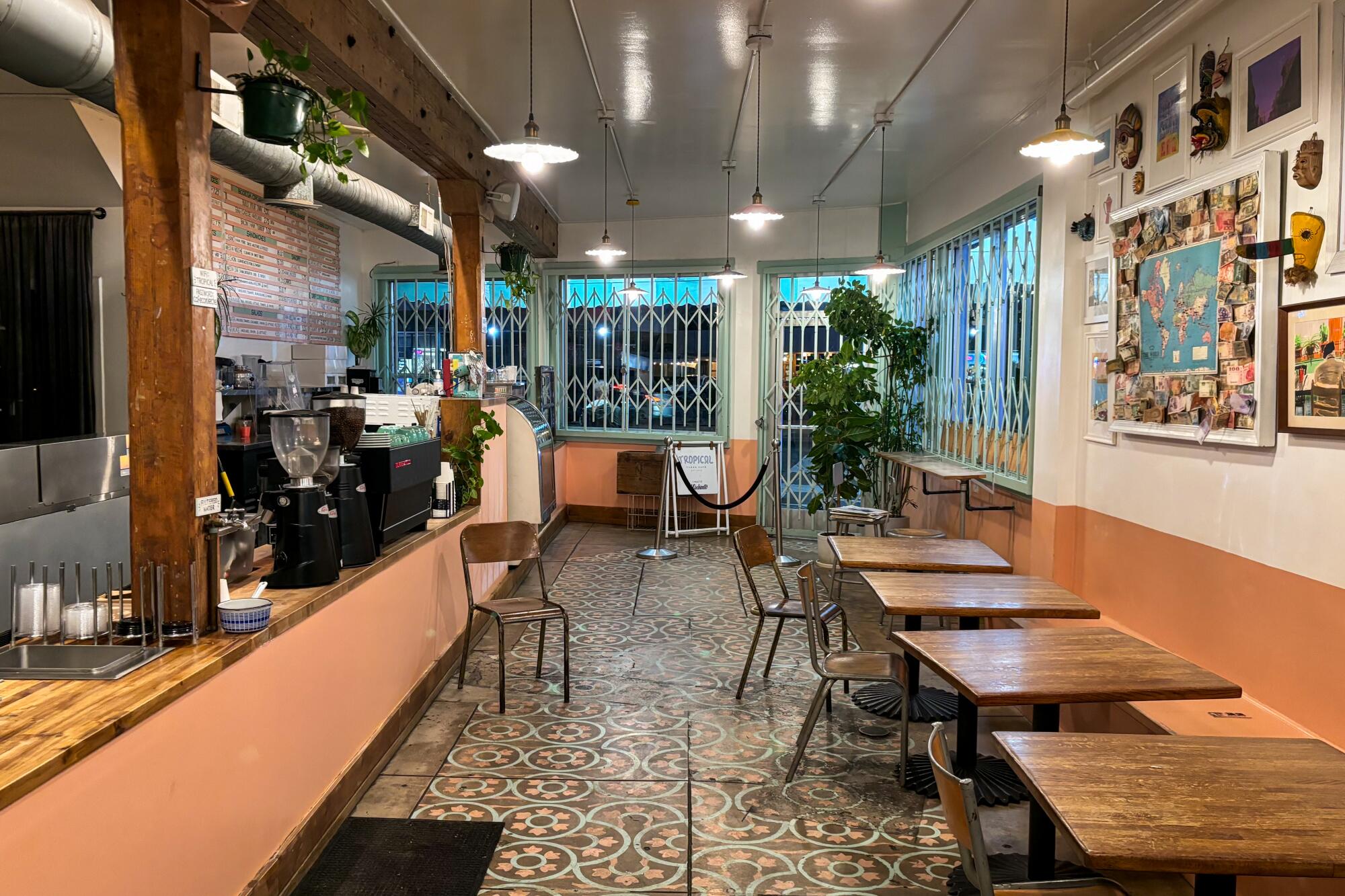 An interior view of Café Tropical on its last day.