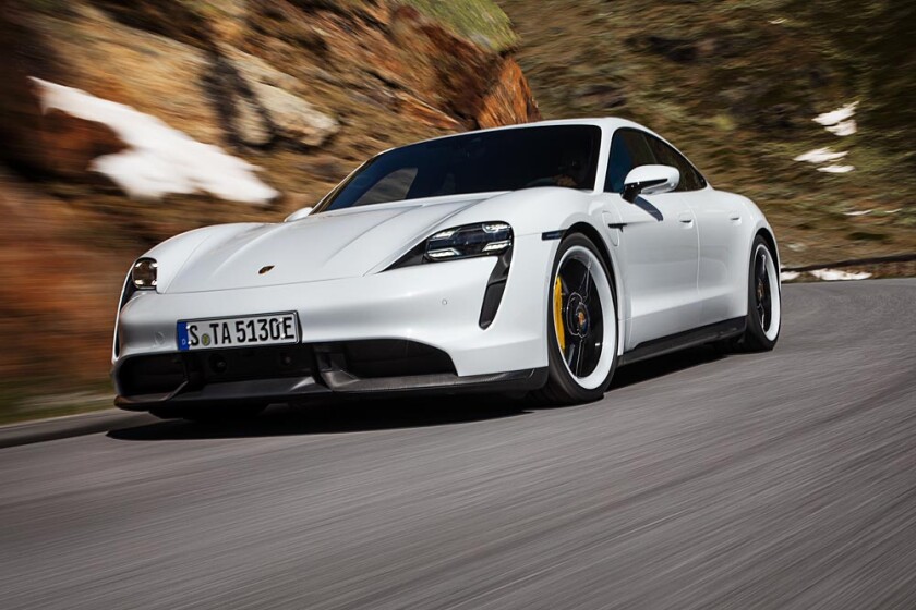 The Taycan is Porsche's first all-electric sports car.