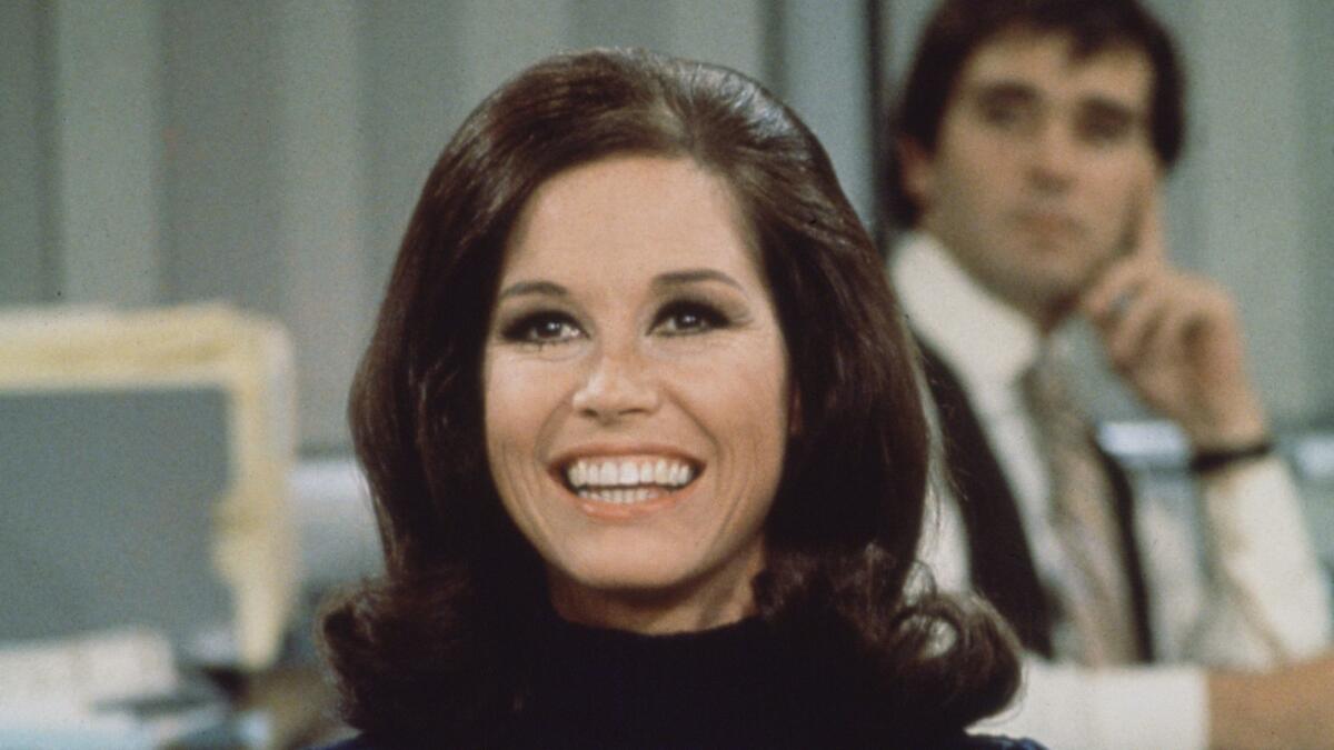 Mary Tyler Moore as Mary Richards on "The Mary Tyler Moore Show."