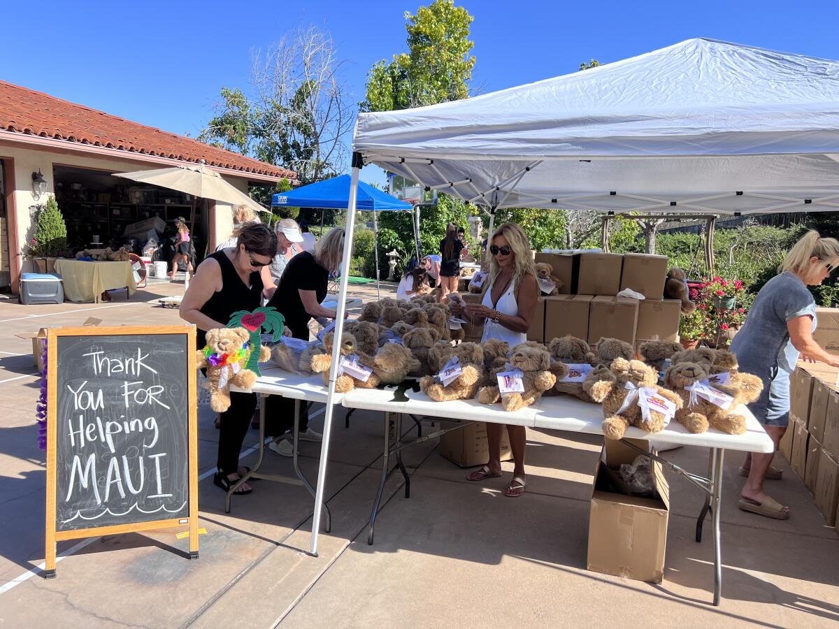 The Comfort Cubs packing event in Encinitas.