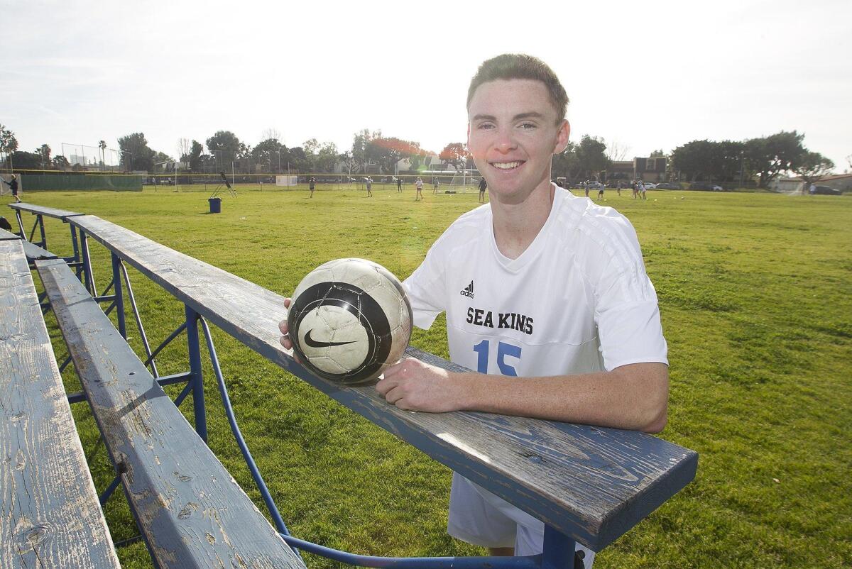 Corona del Mar forward Grant Joyce is the Daily Pilot boys Athlete of the Week. He scored a goal and assisted on another, helping keep the CdM boys' soccer team unbeaten in the Pacific Coast League.