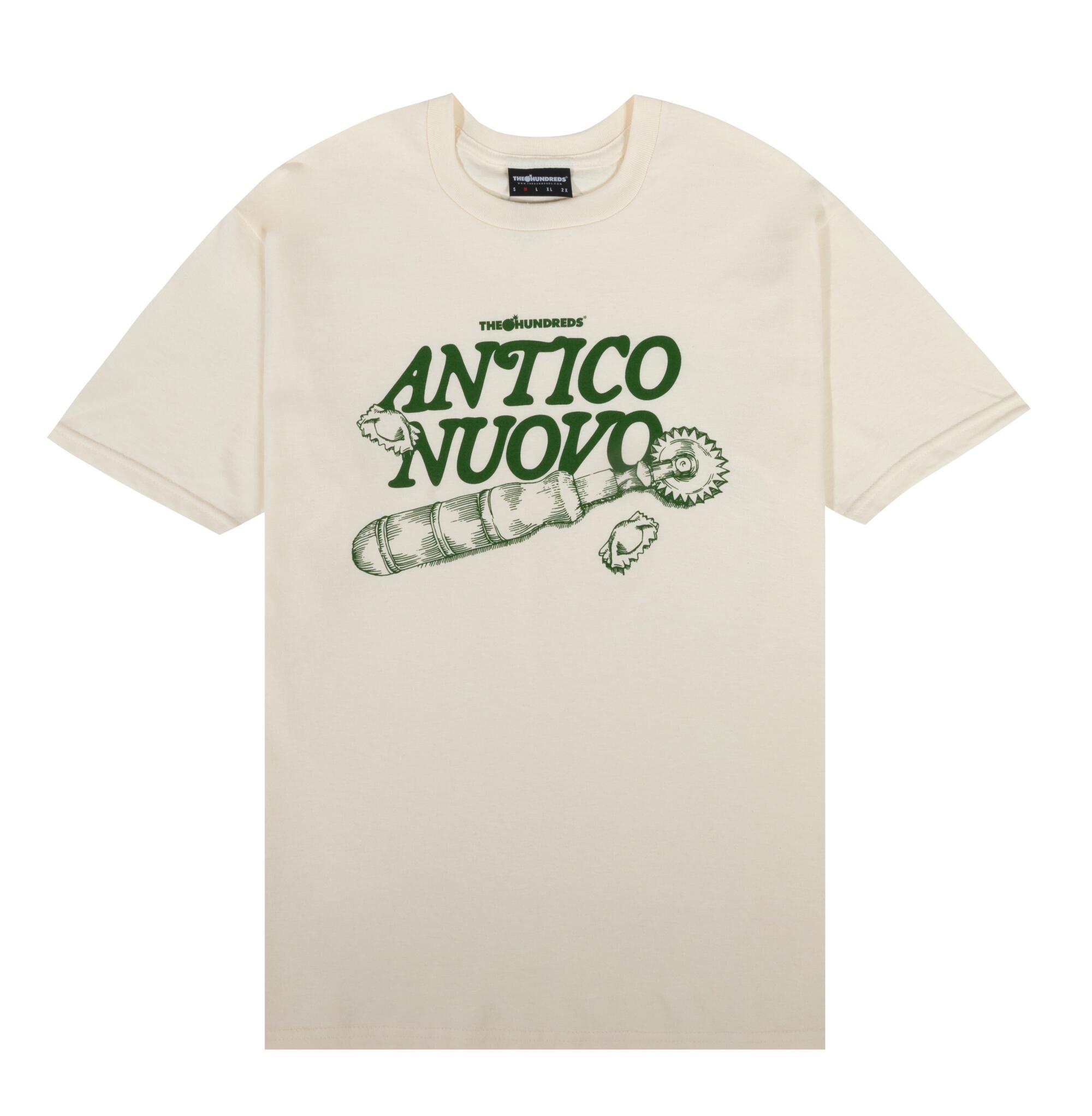 Antico Nuovo tee that puts a pasta cutter front and center.