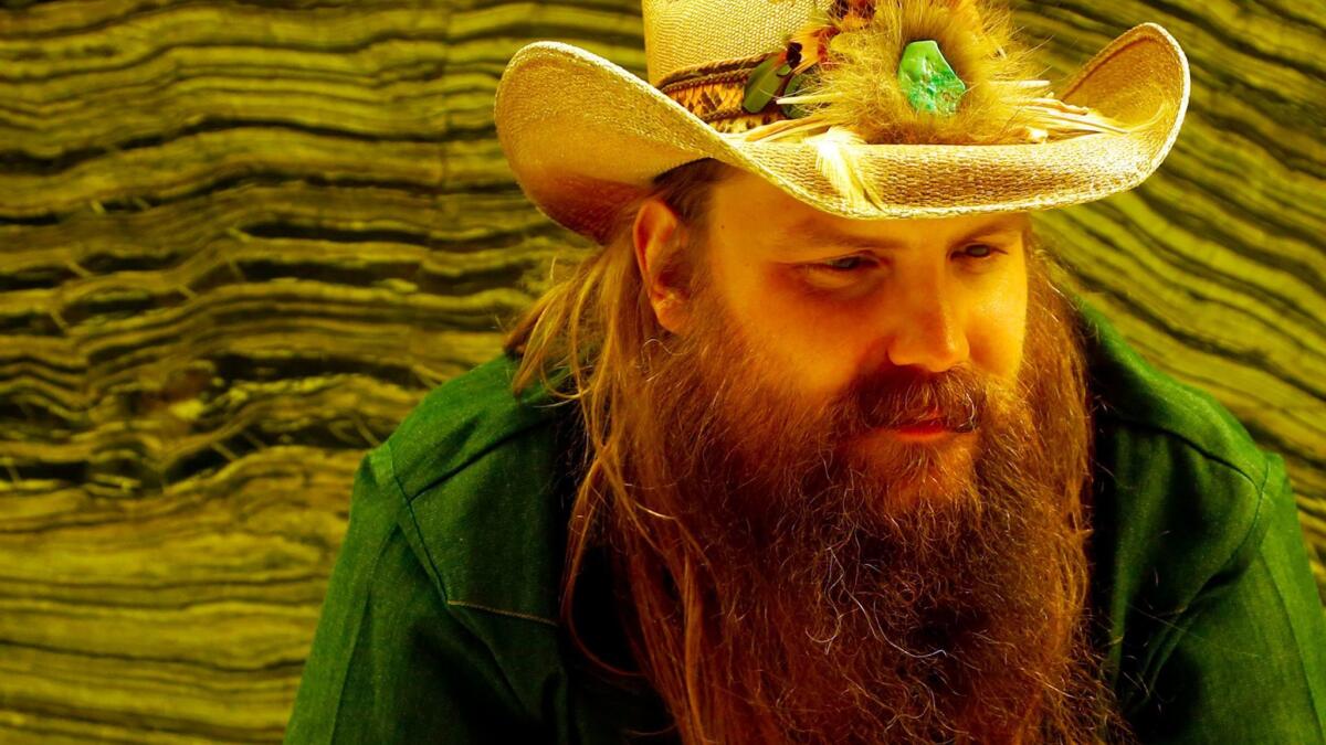 Chris Stapleton will perform Saturday night at the Forum. Stapleton was photographed at the Viceroy L'Ermitage Beverly Hills Hotel.