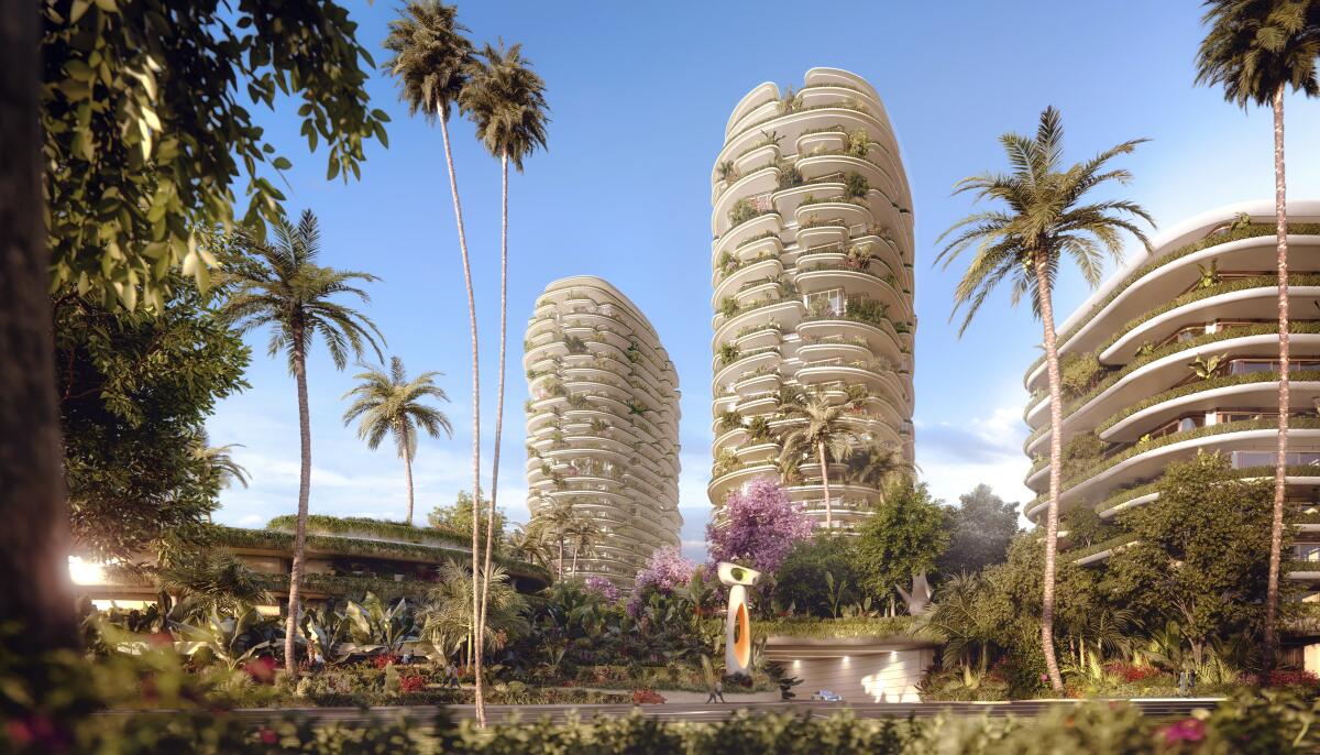 Rendering of One Beverly Hills, a planned $2-billion complex in Beverly Hills. 