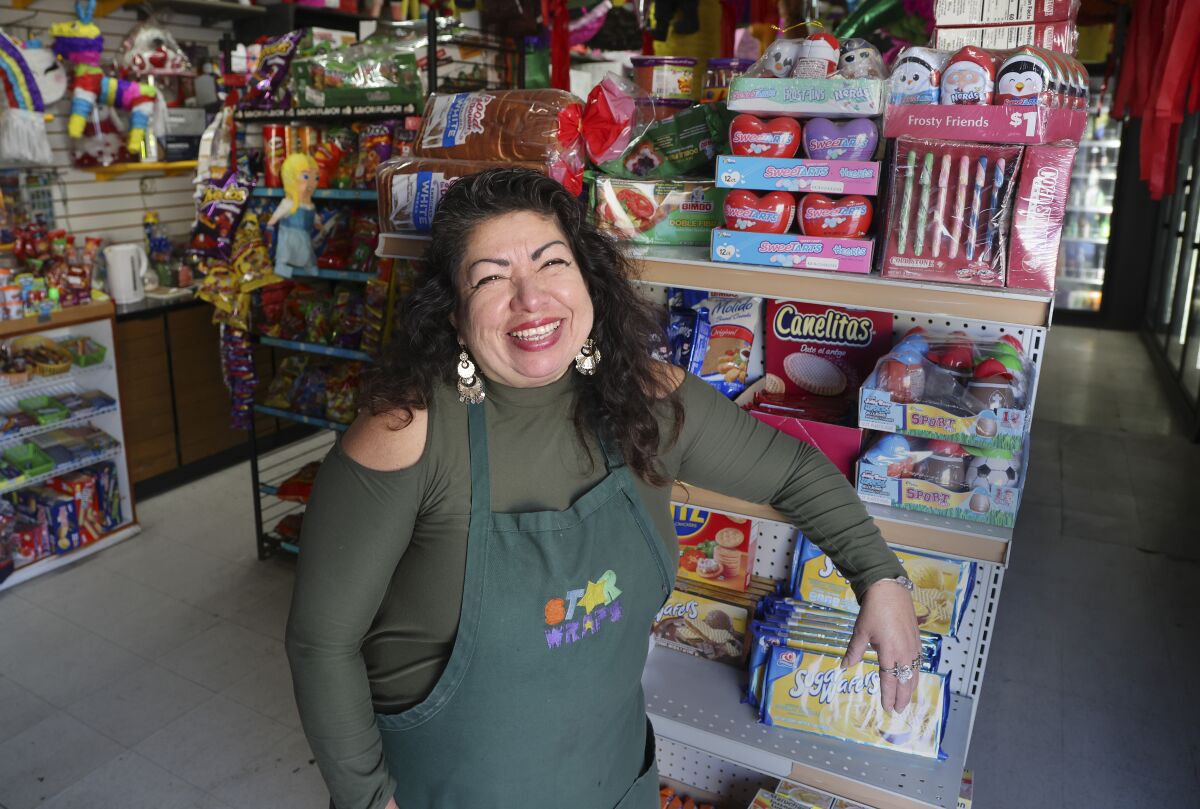 Noelia Mendez, owner of Noelia's Market, received $500 from a relief fund from the City Heights Business Association