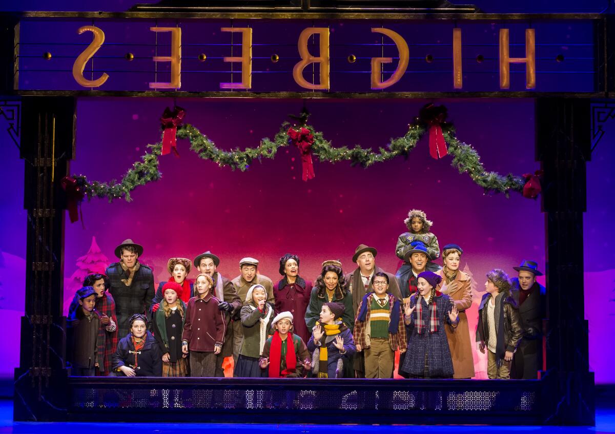 The cast of "A Christmas Story" at the Ahmanson.