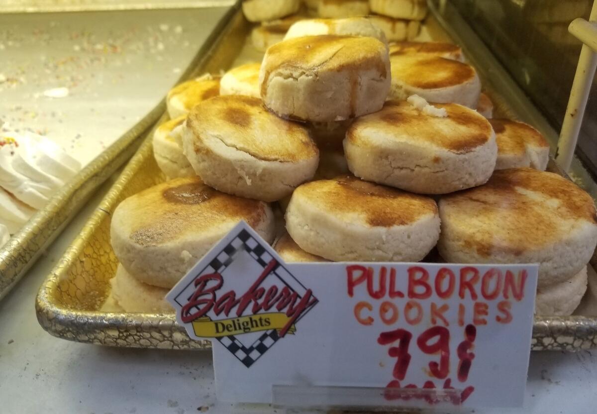 Pulboron cookies at United Bread & Pastry, a bakery in Silver Lake.