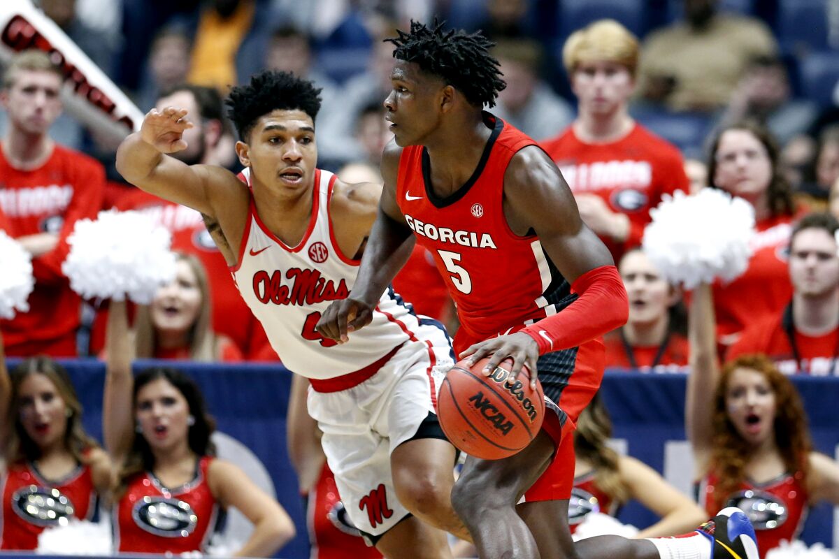 Georgia guard Anthony Edwards is one of the top candidates to be the first player taken in the 2020 NBA draft.