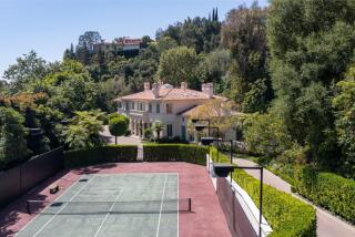 Built in 1990, the 10,700-square-foot mansion down the road from Hotel Bel-Air comes with a swimming pool and tennis court.